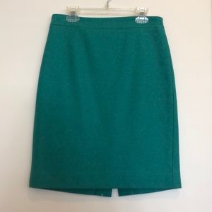 J. Crew Green Pencil Skirt Size 00